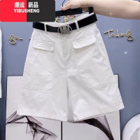 YIBUSHENG2023季新款韩版五分休闲裤女直筒高腰短裤宽松显瘦洋气百搭短裤