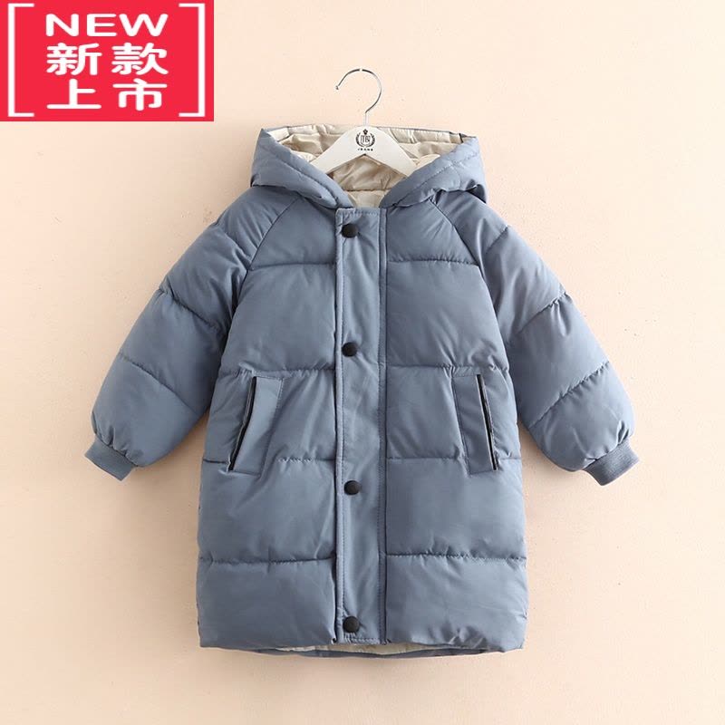 可莉允女童棉服冬季中长款2022男童加厚连帽棉袄洋气xn-0067A图片
