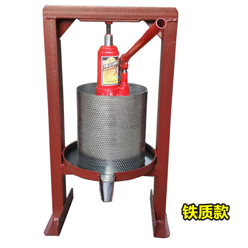 液压千斤顶手动压油机 榨油机 家用手摇式过滤机 猪油渣压饼机|铁质款