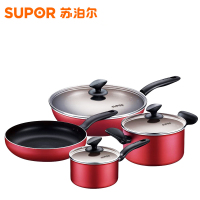 苏泊尔(SUPOR)套锅TP1503E炫彩不粘四件套明火电磁炉通用