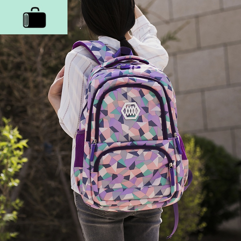 初中学生书包女孩高中大容量小学生四五六年级韩版潮休闲旅行背包NEW LAKE女士双肩包高清大图