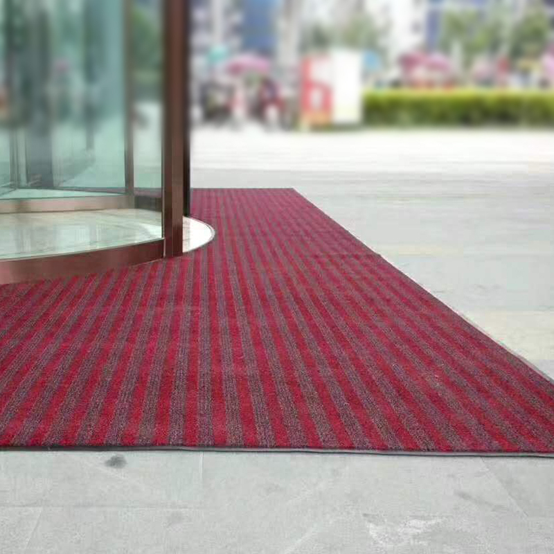 酒店银行门厅大堂尼龙吸水地垫防滑除尘脚垫地垫毯定制logo视频