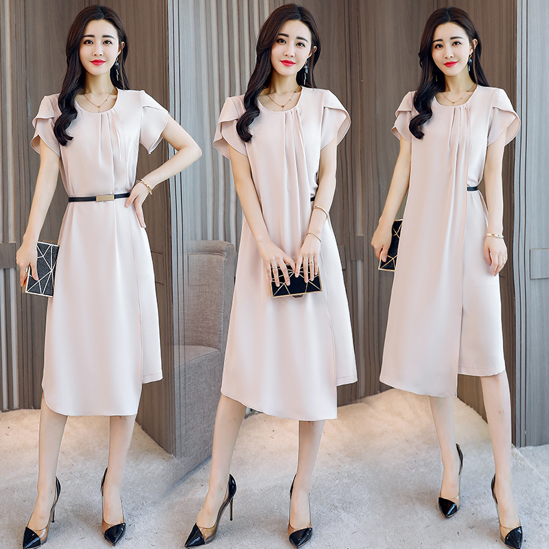 夏款连衣裙女女士新品遮肚子中年女装夏款3545夏装夏天洋气裙子
