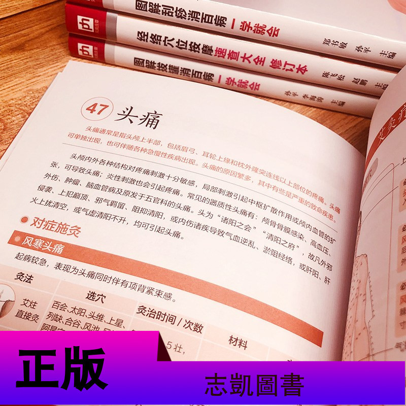 正版全4册书籍经络穴位按摩速查大全+图解艾灸消百病一学就会+图解刮痧消百病一学就会+图解拔罐消百病就会养生保健调理脏
