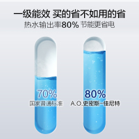 AO史密斯佳尼特 80升电热水器 金圭内胆8年免费包换 金圭加热棒 一键杀菌 CTE-80V1 储水式