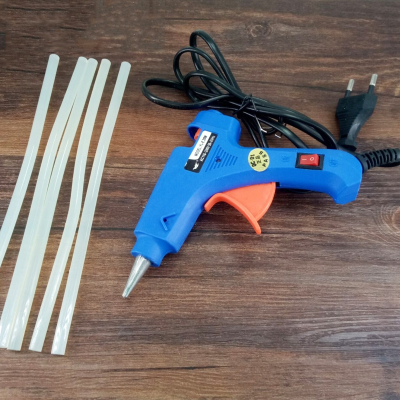 热熔胶枪阿斯卡利胶棒手工diy工具带开关胶枪20w迷你电热小胶枪棒家用