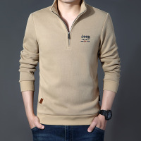 JEEP SPIRIT男装加绒保暖长袖T恤半拉链卫衣大码男装