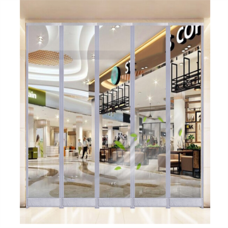 塑料门帘磁吸pvc透明门帘家用磁性自吸空调软门帘145205米