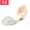 可莉允女童高跟鞋皮鞋儿童小女孩钢琴表演水晶礼服模特走秀演出鞋公主鞋运动休闲鞋