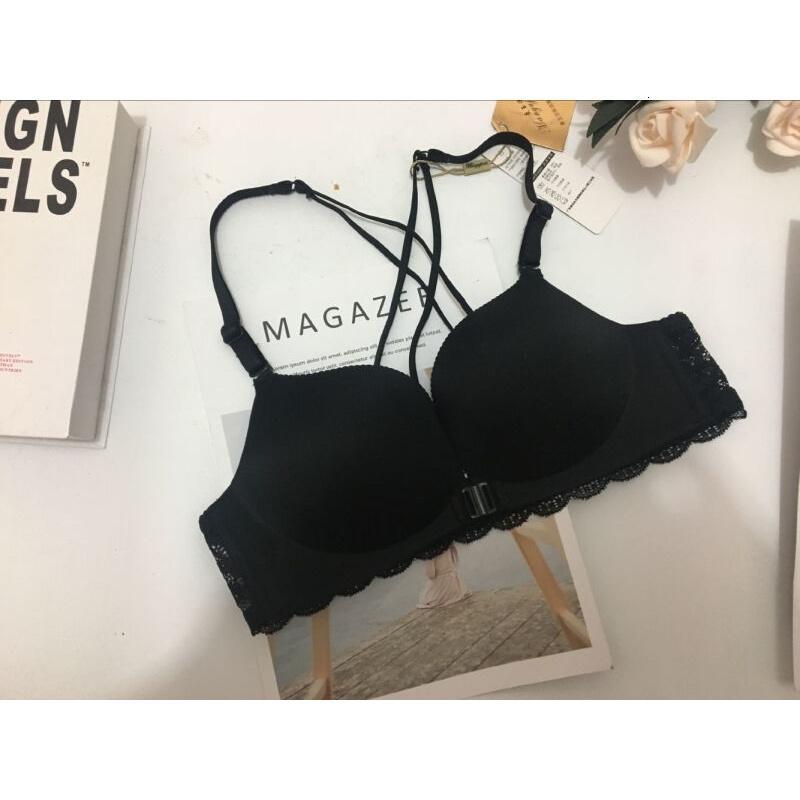 薄款美背套装拢整内衣豹纹性感文胸全黑胸罩