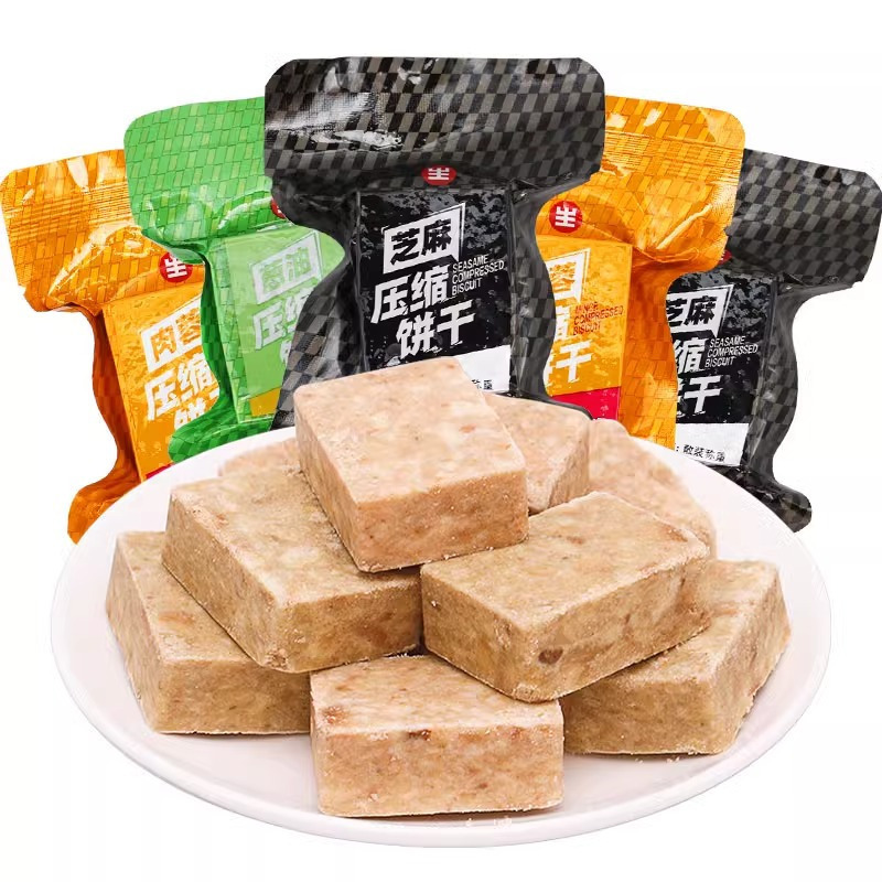冠生园压缩饼干散称小包装1000g肉蓉味代餐饱腹户外应急干粮储备