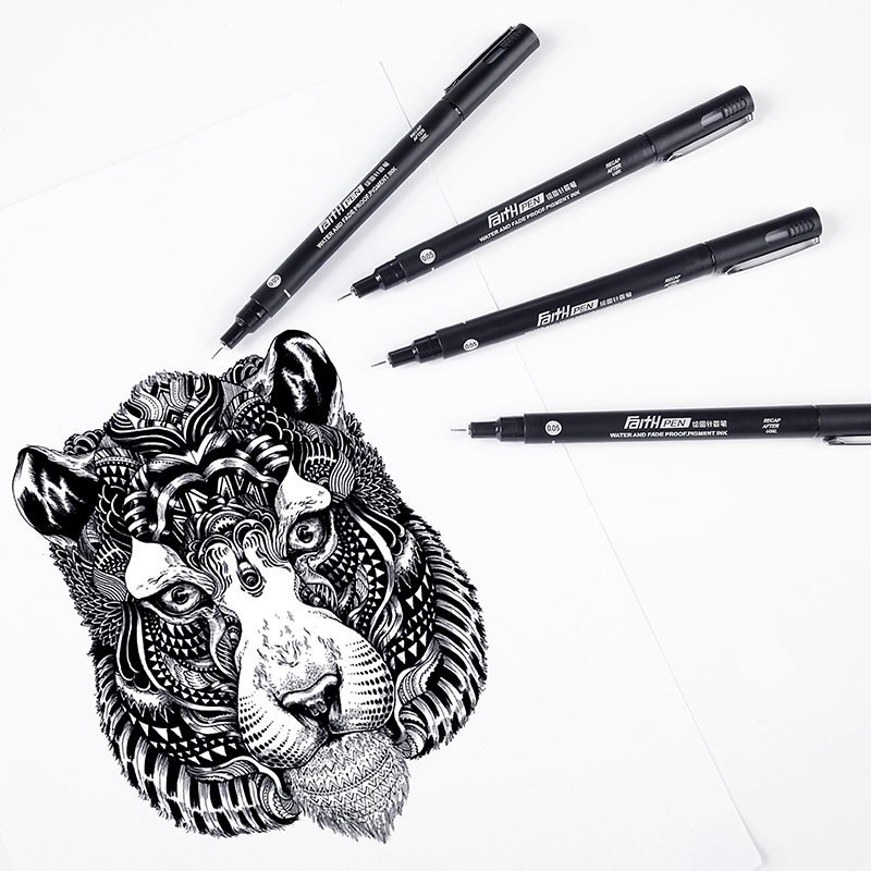 宝克(baoke) BK300针管笔美术专用绘图笔漫画设计签字笔简笔画笔描图笔勾线笔 单支高清大图