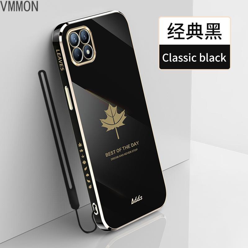 VMONN枫叶电镀opporeno4手机壳reno4pro保护oppo硅胶套5G防摔reon4se全包镜头opop软壳o