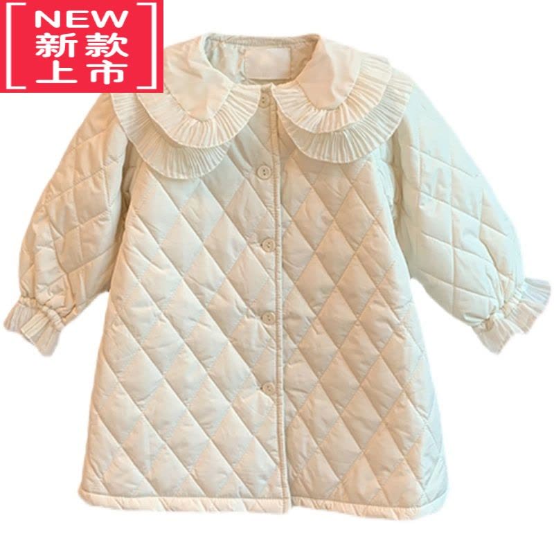 可莉允女童连衣裙外套儿童2022新款韩版冬装裙子宝宝洋气长袖公主棉服裙图片