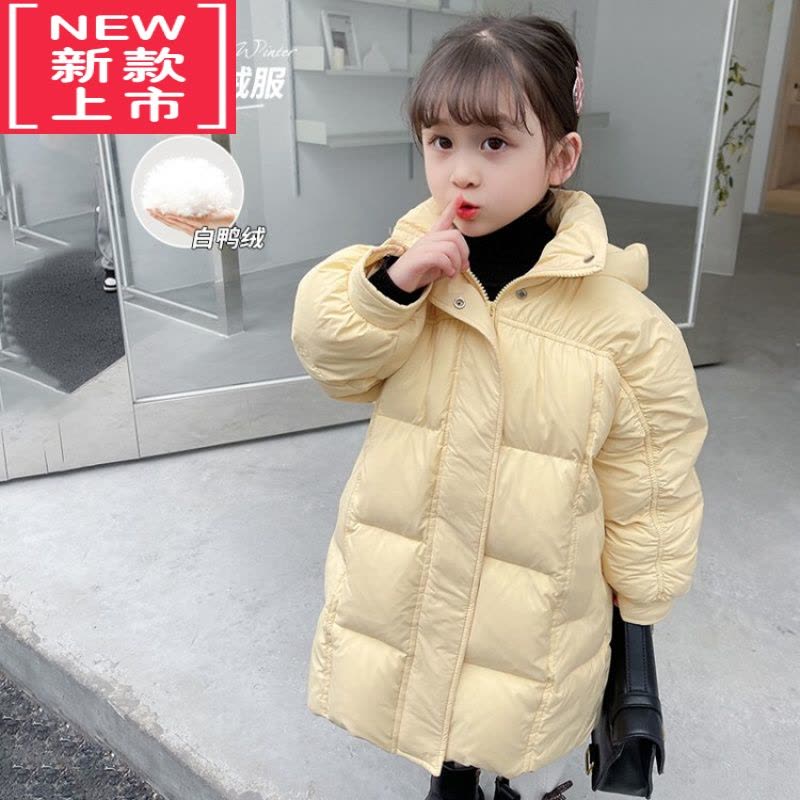 可莉允女童羽绒服2022新款两岁女宝宝冬装中长款棉袄婴儿童加厚羽绒棉衣棉服图片