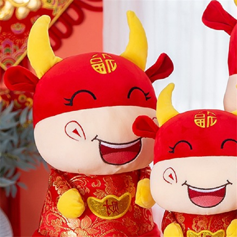 玩偶红色毛绒玩具25cm