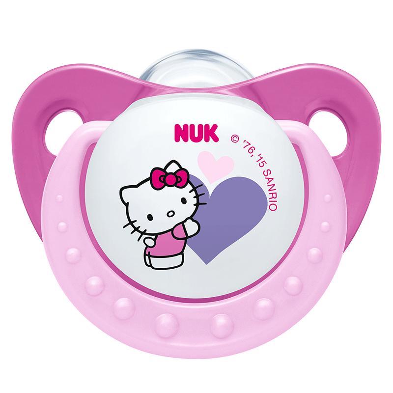 NUK安睡型Hello Kitty印花硅胶安抚奶嘴(0-6个月)