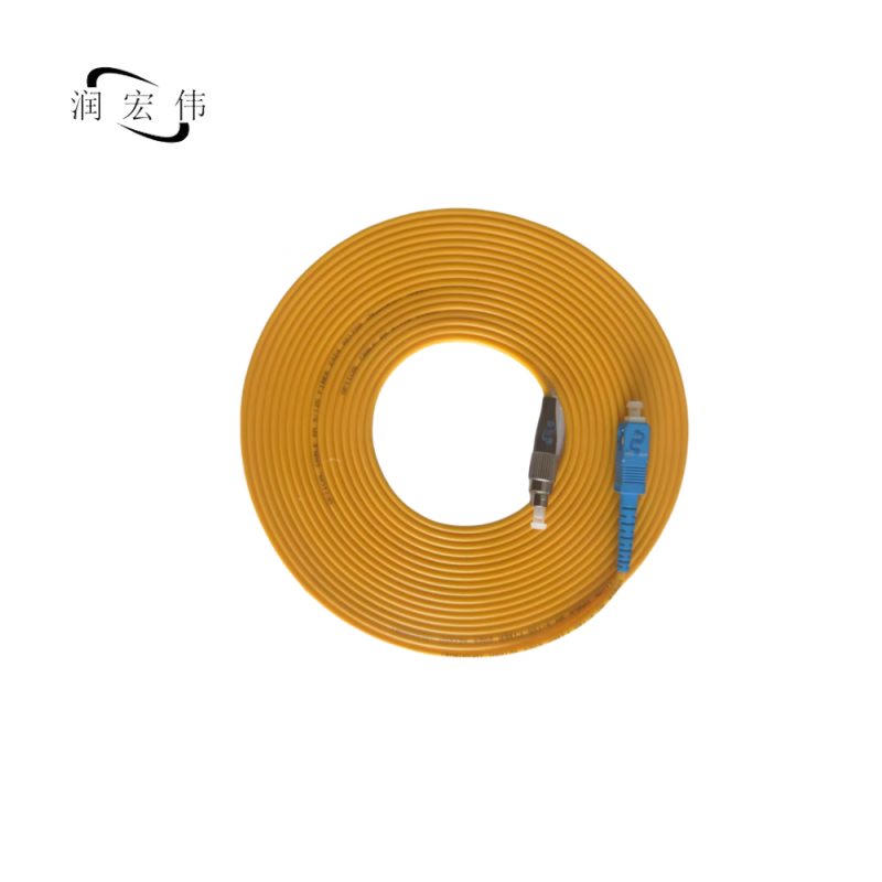润宏伟 低烟无卤 光纤跳线 尾纤 FC-SC-20m 条高清大图