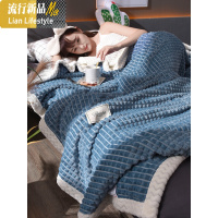 毛毯被子加厚双层珊瑚绒冬季保暖法兰绒沙发毯小毯子单人午睡盖毯 三维工匠