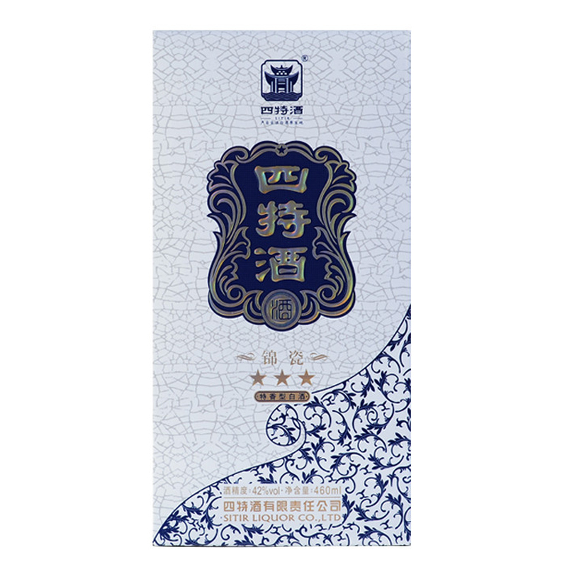 四特 锦瓷三星 42度460ml 单瓶装 (新老包装随机发货)