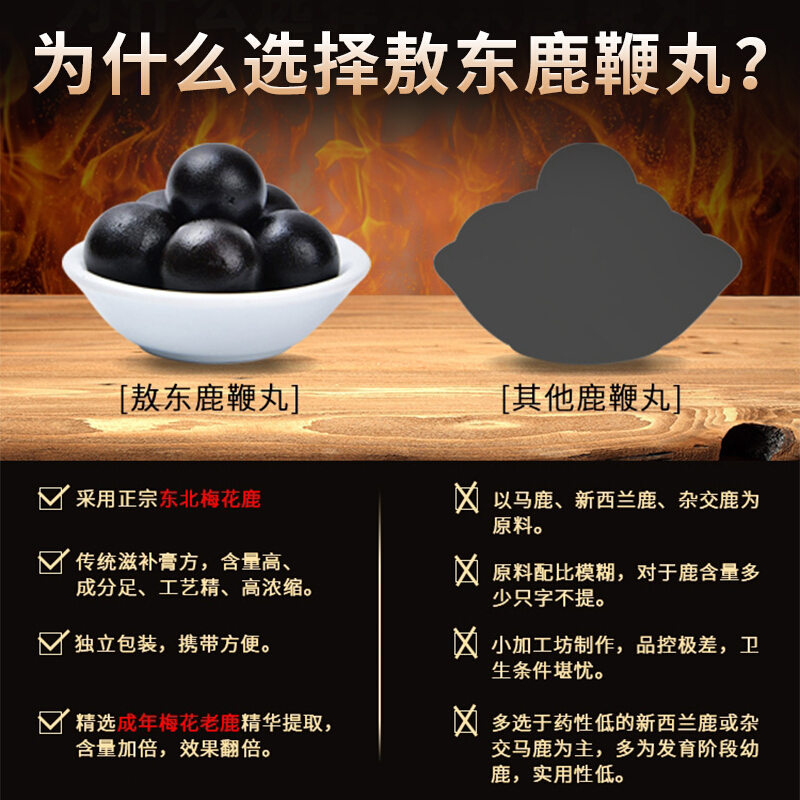 吉林敖东浓缩长白山梅花鹿鹿鞭丸20丸山药桑葚黄精牡蛎玛咖秋葵覆盆子驴鞭丸鹿鞭膏男性熬夜体虚营养品口服滋补品非鹿鞭片鹿鞭丸高清大图