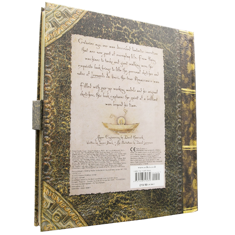 [正版]中商原版达芬奇 发明手记 (立体书)英文原版 Inventions: Leonardo Da Vinci 达芬高清大图
