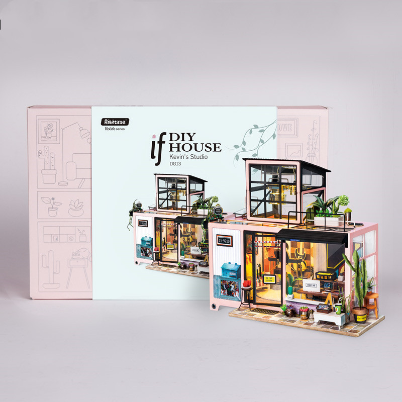 若态若来艺术屋拼装模型diy手工制作创意拼插拼图双层别墅儿童节生日礼物成人 DG13凯文工作室