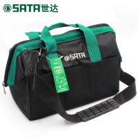 世达工具包帆布大号多功能家电维修包单肩加厚电工包工具袋95181 95182(16寸，380x300x260mm)