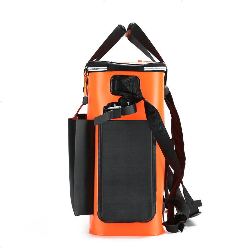 美嘉双肩鱼护桶eva加厚折叠钓鱼桶多功能装鱼桶活鱼桶防水鱼护