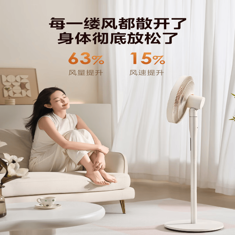美的(Midea)落地扇安睡电风扇家用智能变频风扇卧室桌面立式两用电扇 SDJ35SL高清大图