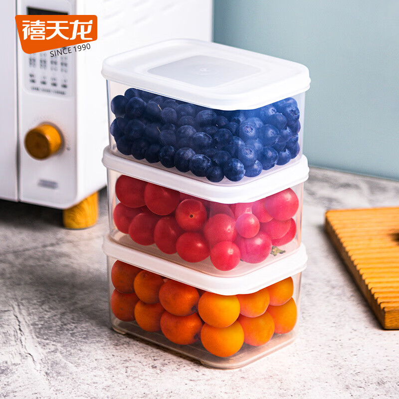 禧天龙(Citylong) 食品级冰箱保鲜盒 0.9L 三个组合装 H-4047*3高清大图