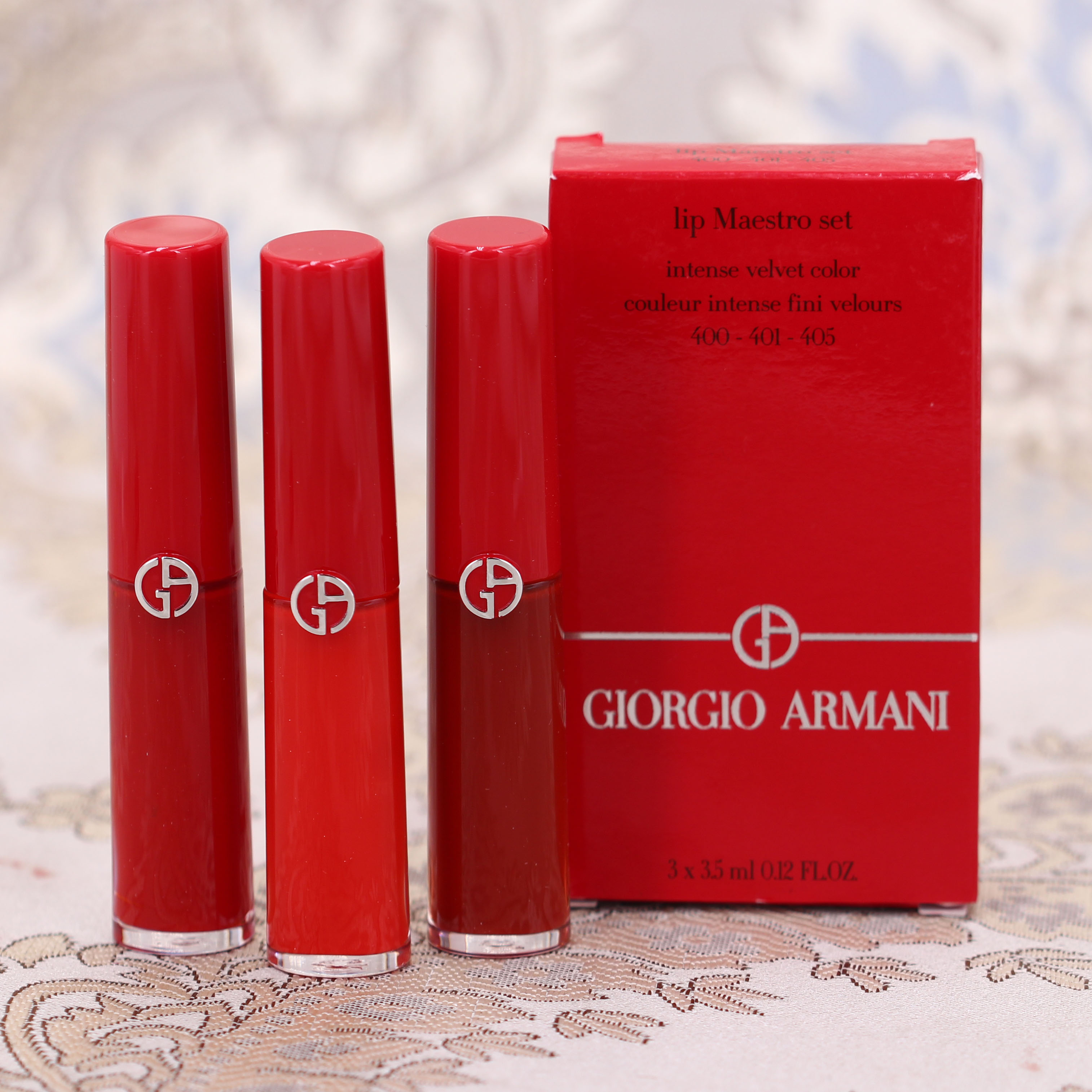 [新年礼物]armani阿玛尼红管迷你唇釉烟盒套装3.5ml