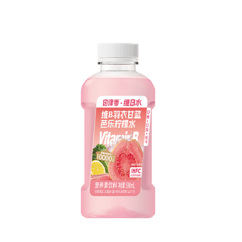 轻上自律0脂羽衣甘蓝芭乐柠檬水500ml*4瓶整箱 0糖0脂含膳食纤维维B果蔬饮品