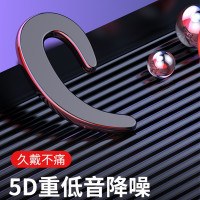 夏新(AMOI) S9 不入耳蓝牙耳机无线骨传导概念挂耳式安卓苹果通用超长待机 炫酷黑