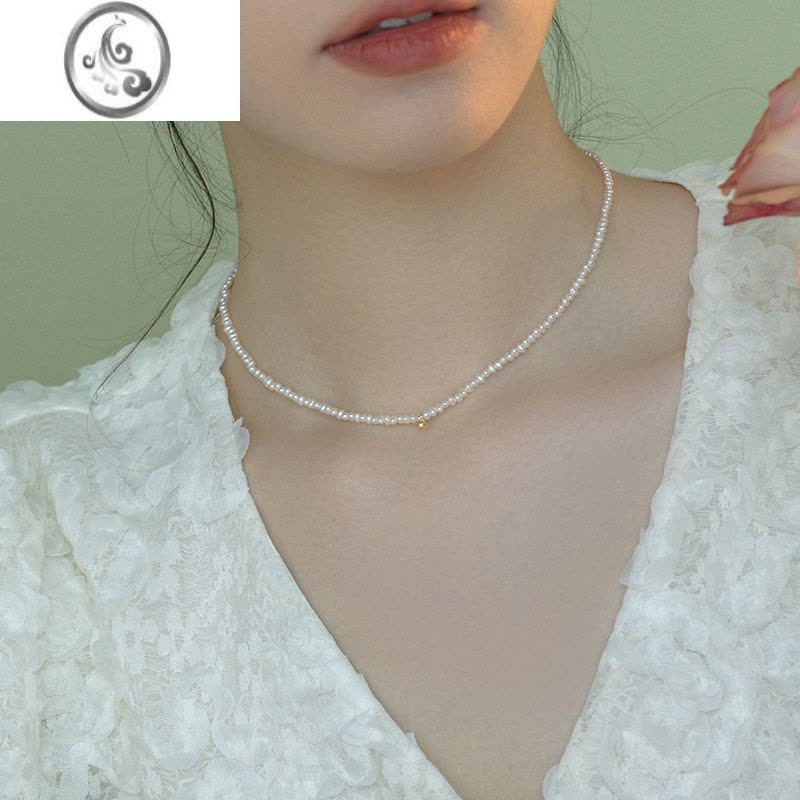 JiMi极细小baby珠珍珠小粒项链女轻奢小众夏季高级感锁骨链钟楚曦同款图片