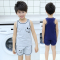 儿童睡衣男童家居服夏季纯棉中大童薄款宝宝空调服小孩子背心套装