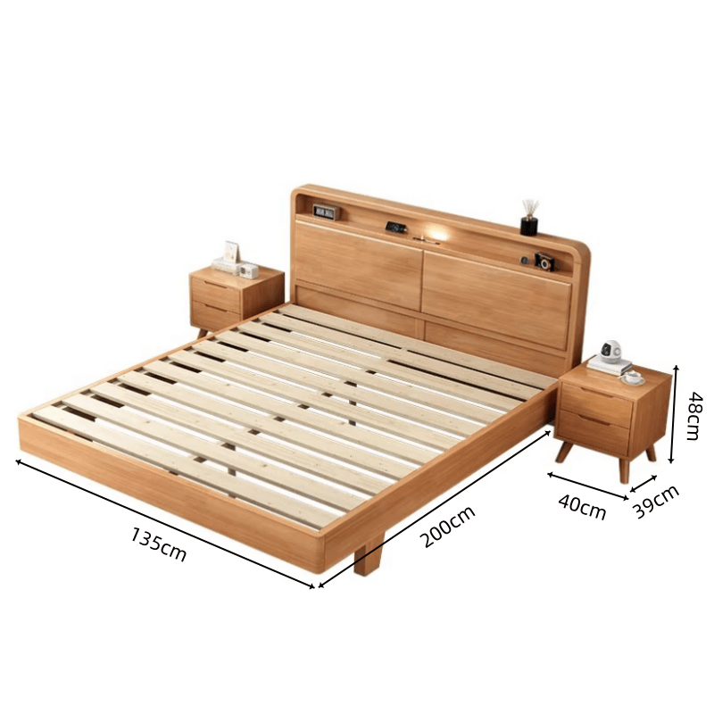 豫龙都床+床头柜*2 1.35米套高清大图