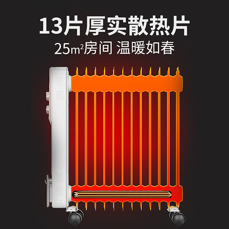 先锋(SINGFUN)石墨烯取暖器油汀家用节能省电电暖器烤火炉电暖气片13片全屋升温电热炉Z2升级款 DYT-Z3