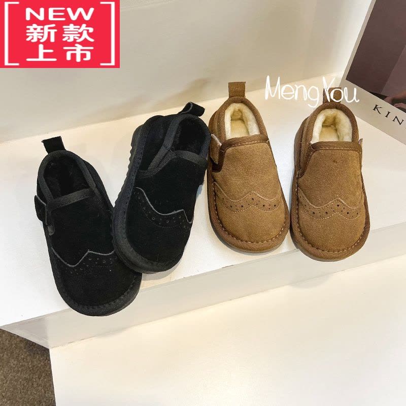 可莉允儿童雪地靴女2022冬季新款加绒男童靴子宝宝棉靴冬靴加厚女童棉鞋图片