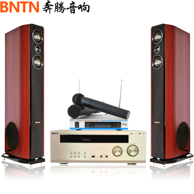 奔腾（BNTN）家庭影院功放音箱2.0套装 卡拉OK电视音响家用ktv落地木箱 58配加州新贵主音箱2只