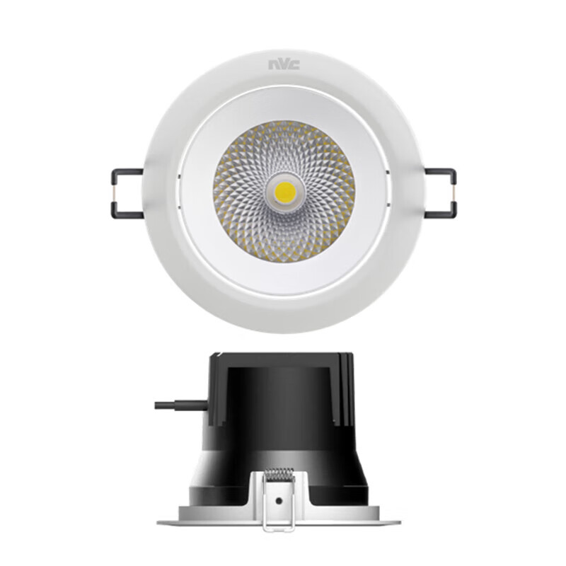 雷士照明(NVC)LED天花灯射灯嵌入式孔灯过道灯玄关灯 6W 5700K 24°99LED φ75