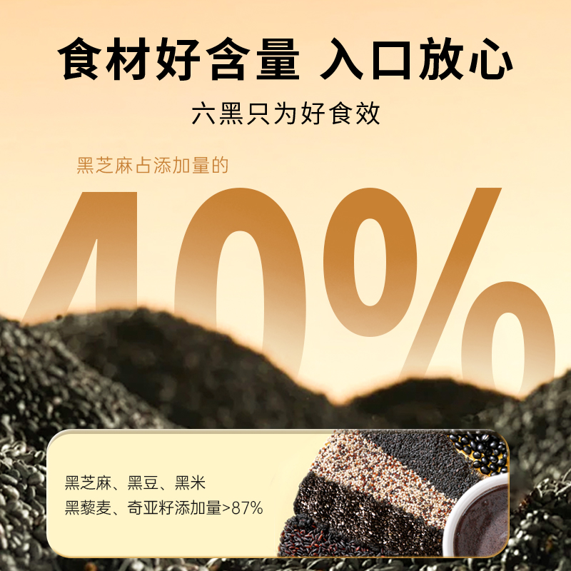 每优健萃黑芝麻核桃黑豆粉黑芝麻糊核桃粉健康营养早餐代餐粉冲饮独立包装15g*10袋/盒高清大图