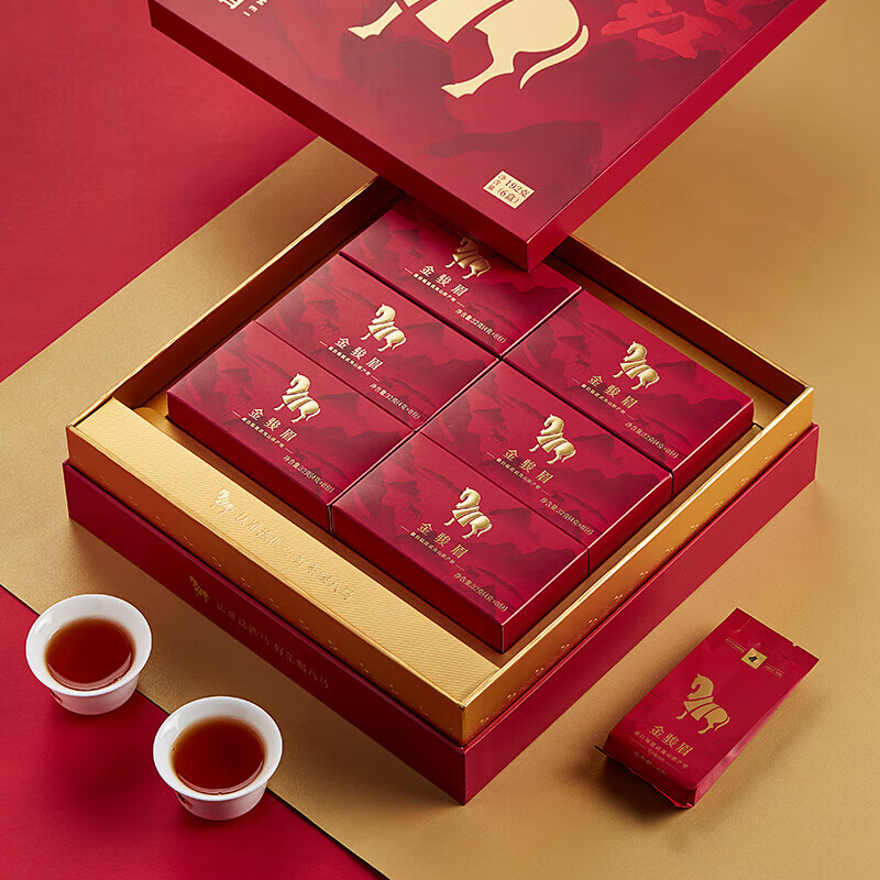 八马茶业红茶 马上红360武夷山金骏眉特级192g礼盒装 茶叶送礼高清大图