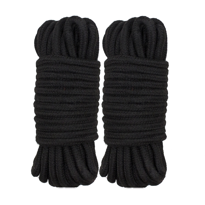 用品捆绑女性床上麻绳固定束缚带调情道具惩罚母狗女奴 两条黑色10米