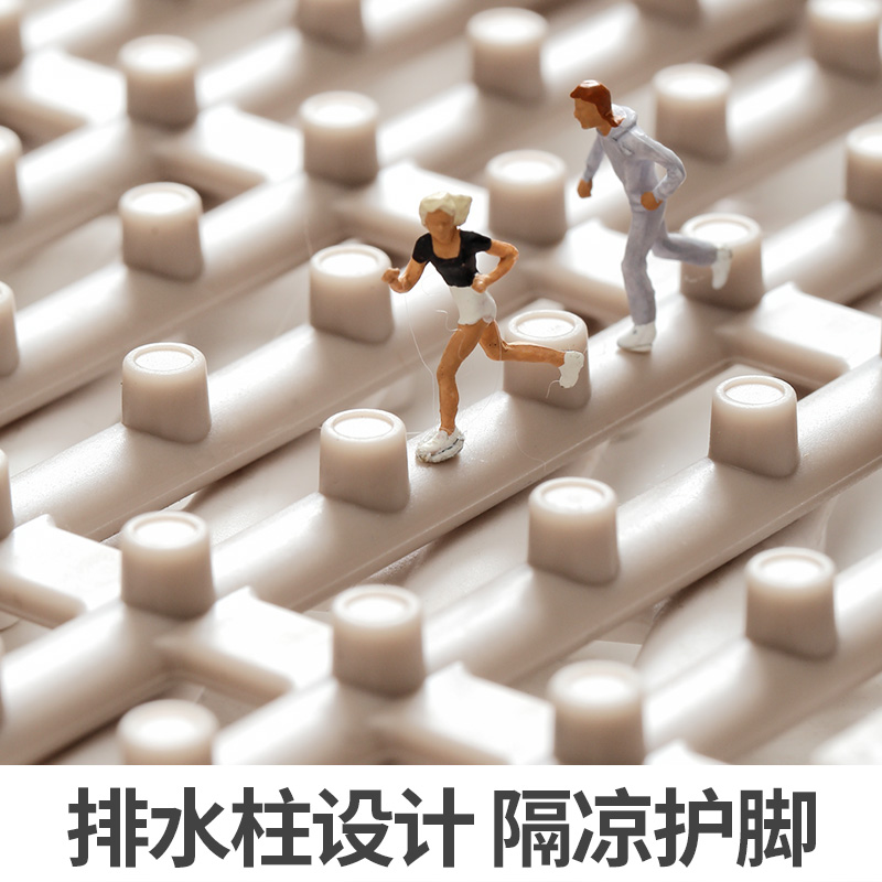 拼接地垫家用卫生间地垫全铺隔水垫淋浴房脚垫厕所垫子浴室防滑垫 三维工匠高清大图