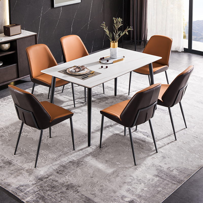 芝華仕(cheers)意式轻奢岩板餐桌简约餐桌椅组合小户型长方形桌子pt