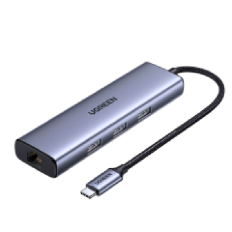 绿联/UGREEN 转换器/扩展坞 15598 HDMI,USB3.0,PD充电,网口,Type-C 灰色 1个
