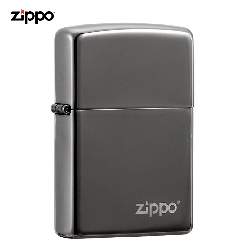 之宝(Zippo)打火机 黑冰商标 镀铬镭射150ZL 煤油防风火机-新机无油