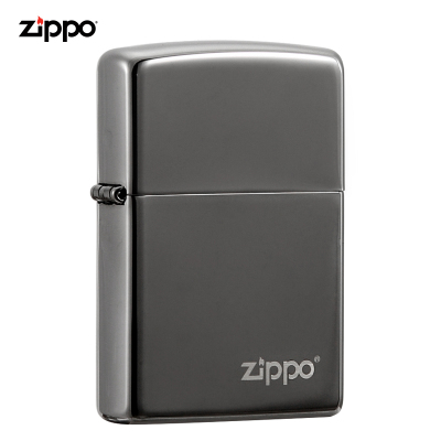 之宝(Zippo)打火机 黑冰商标 镀铬镭射150ZL 煤油防风火机-新机无油