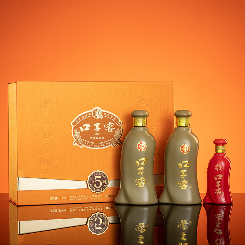 口子窖五年型50度550ml*2礼盒容量升级版节日送礼